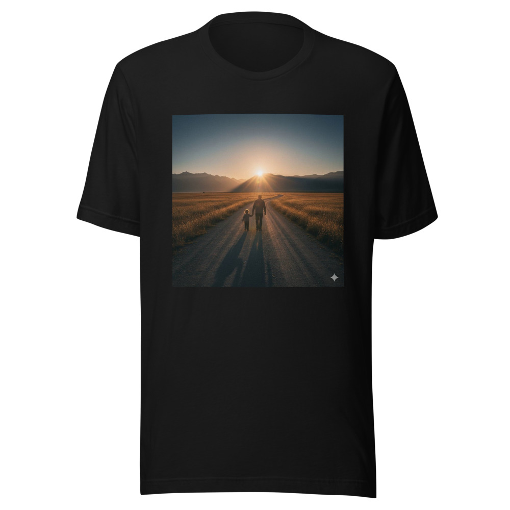 Sunset Walk tee — model view